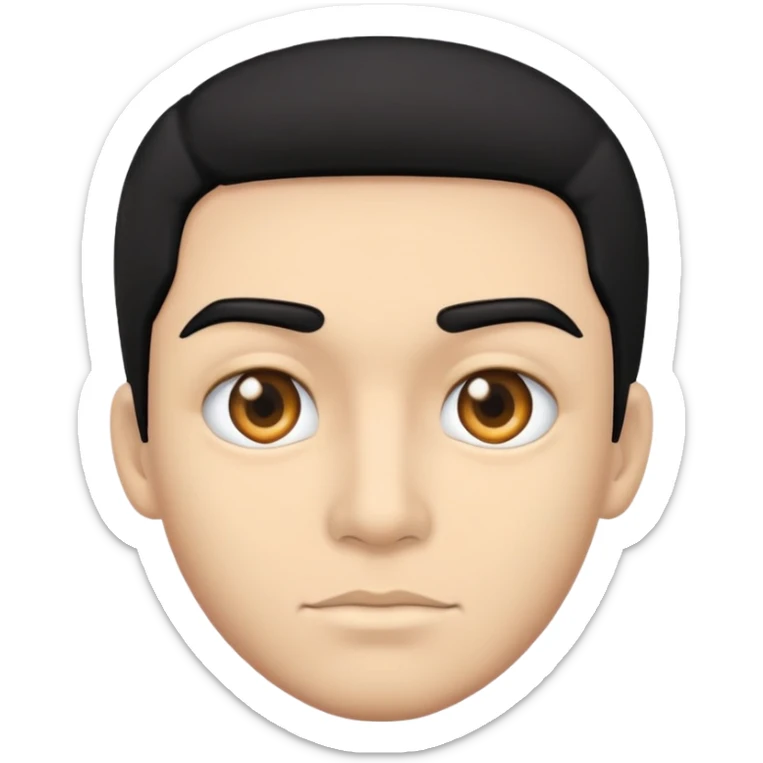 мужчина с черными глазами, волосами  sticker