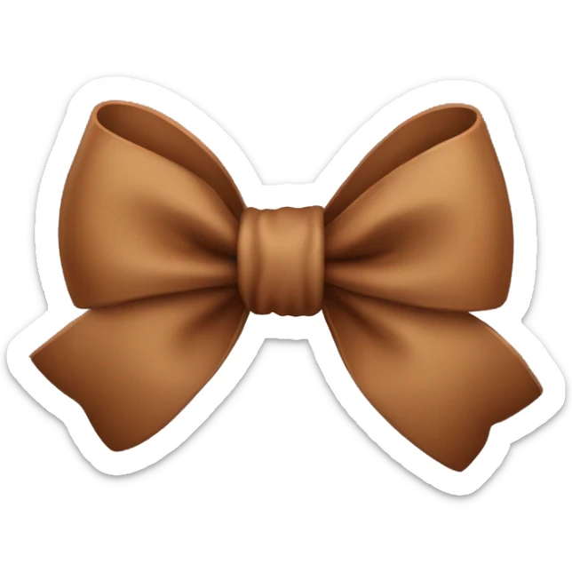 Brown bow sticker
