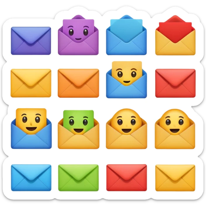 Mail emoji set sticker