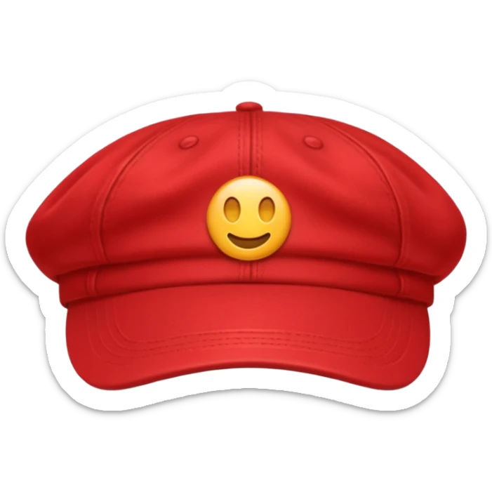 cap cloth red sticker
