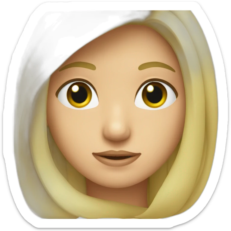 Rubia pelo por arriba de los hombros con los ojos verdes y guapa sticker