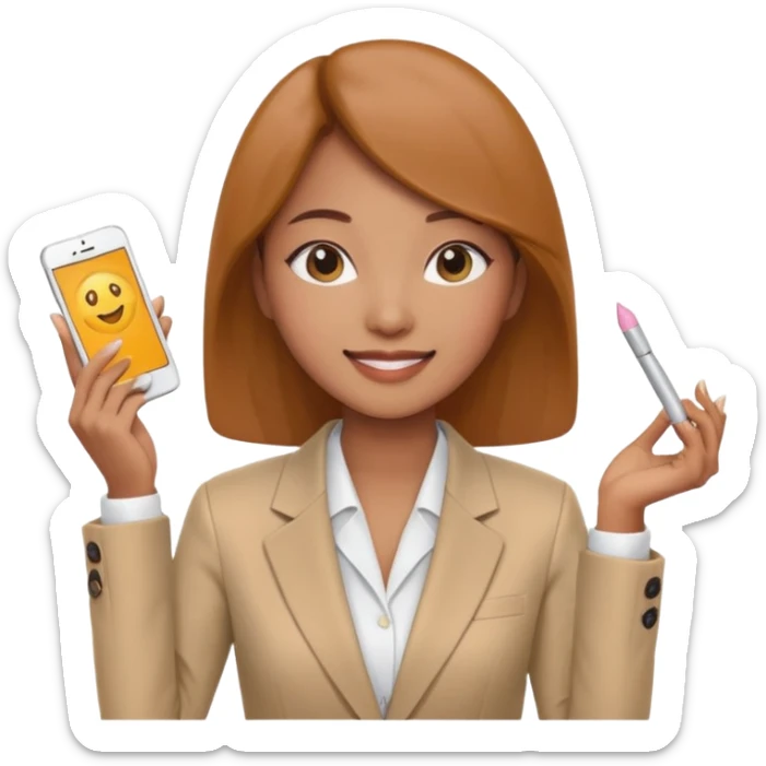 a korean product marketing expert women in cosmetics industry sticker