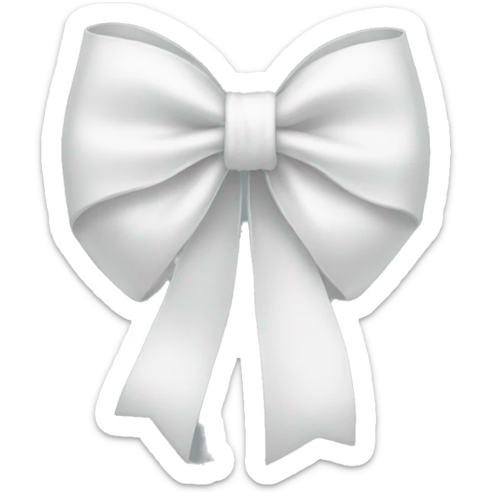 White bow  sticker