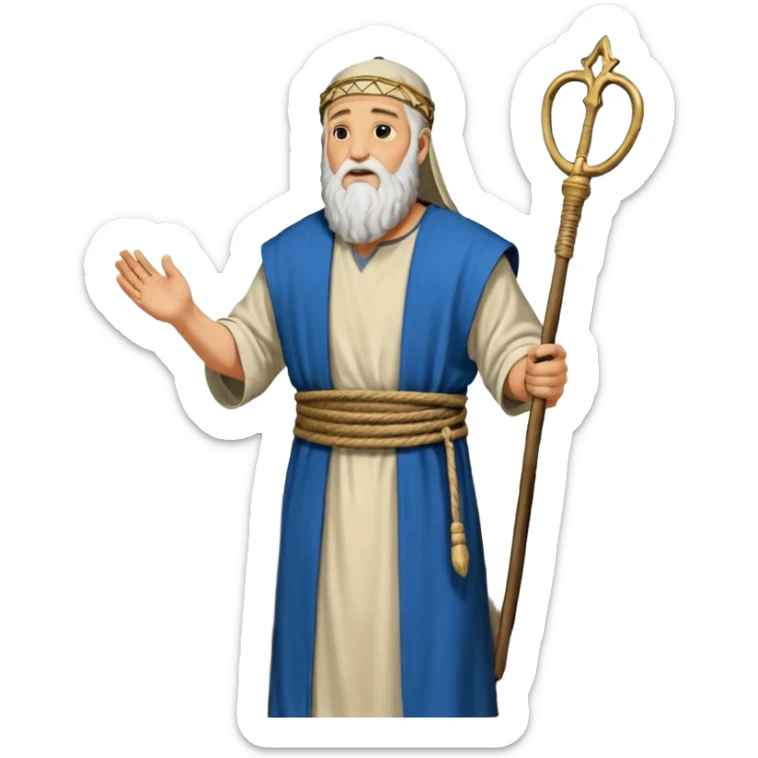 In the Hebrew Bible, Jethro[a] was Moses's father-in-law, a Kenite shepherd and priest of Midian,[, Moses' father-in-law is initially referred to as "Reuel" (Exodus 2:18) but afterwards as "Jethro" (Exodus 3:1). He was also identified as the father of Hobab in Numbers 10:29 sticker