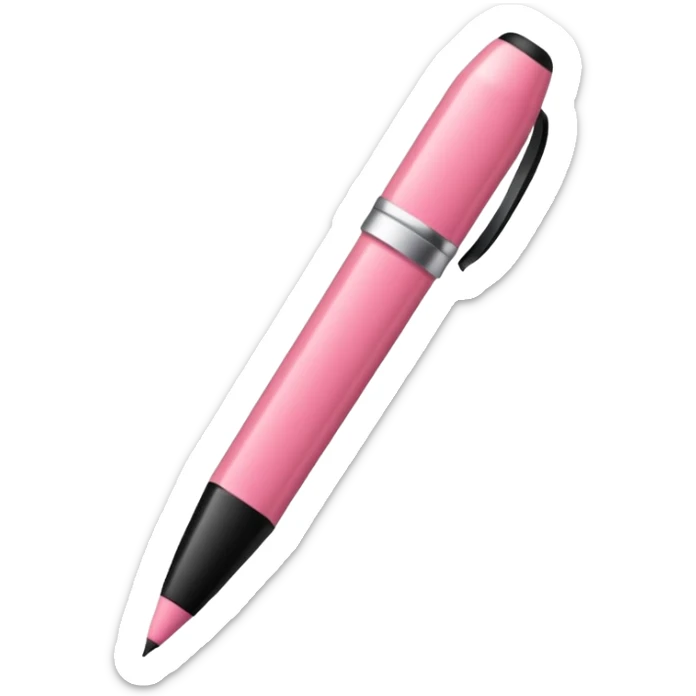 crée moi une liste avec un stylo en rose claire dégradé rose foncé sticker