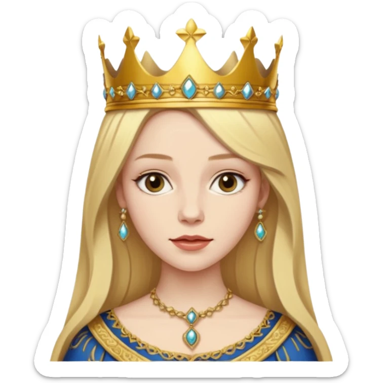 Elizabeth Woodville is the queen of York and looks like a blonde Rebecca Ferguson sticker