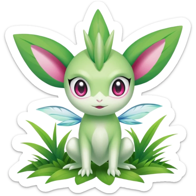 Virizion-Amaura-Celebi-Shaymin-hybrid-creature (full body) sticker