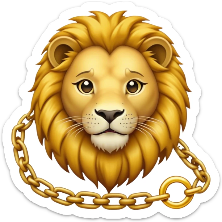 Chains and a lion sticker