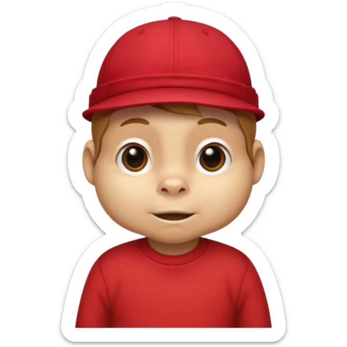 CHIPMUNK ALVIN FROM ALVIN AND THE CHIPMUNKS WITH RED SHIRT AND RED HAT VERY SKINNY AND MALNOURISHED sticker