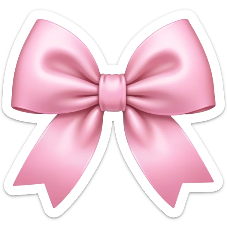 Light pink bow sticker