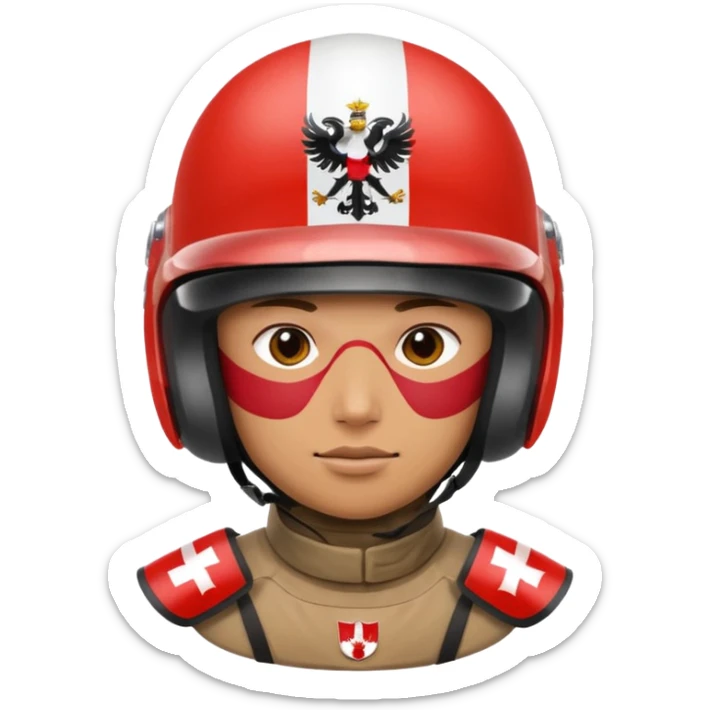 polish husaria miliatry unit, make him with a face like is the best fighter of all times with polish flag logo sticker