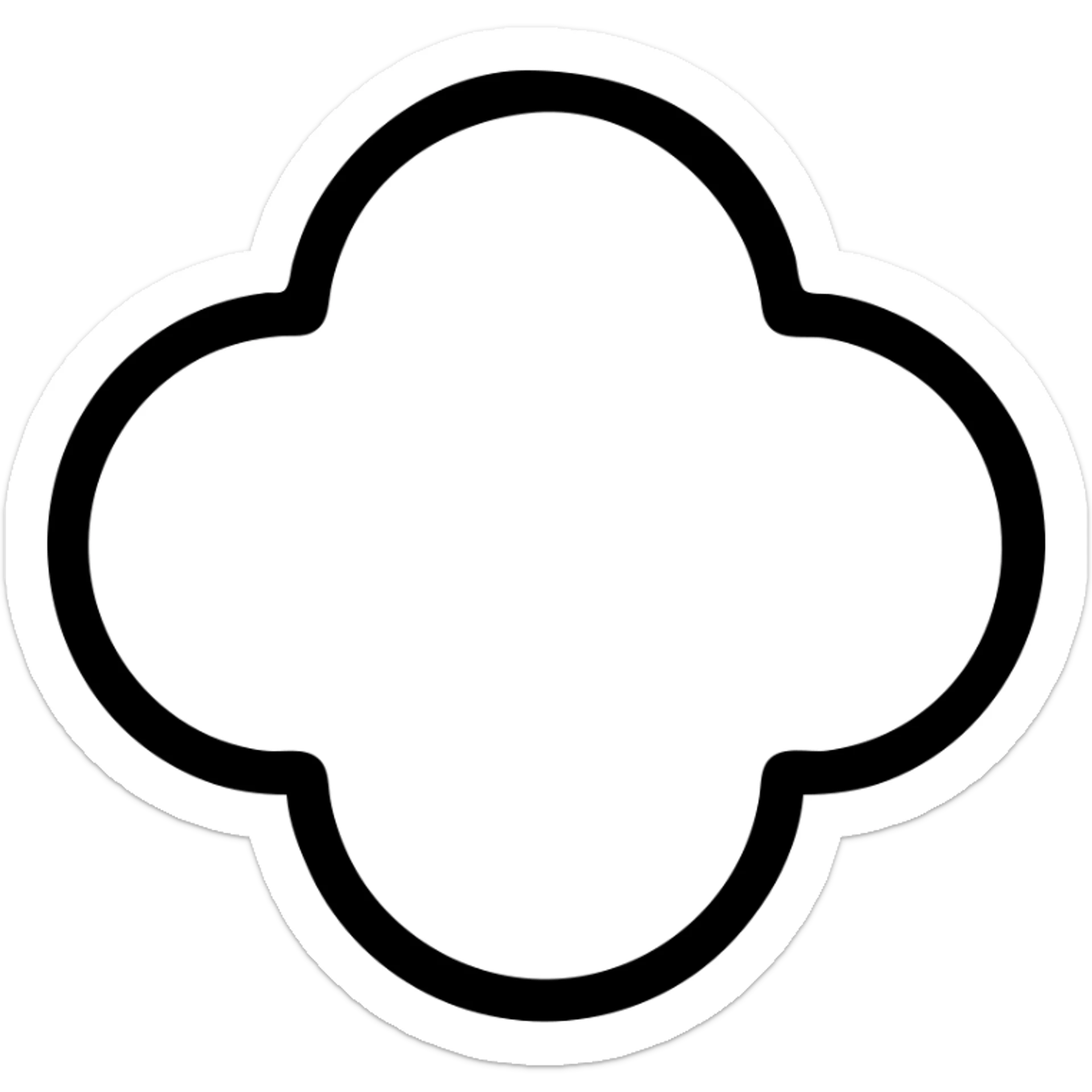 облако 4 выступами sticker