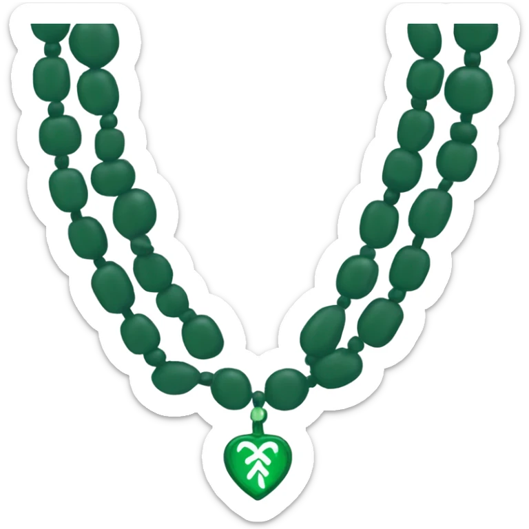 Dark green immunity necklace  sticker