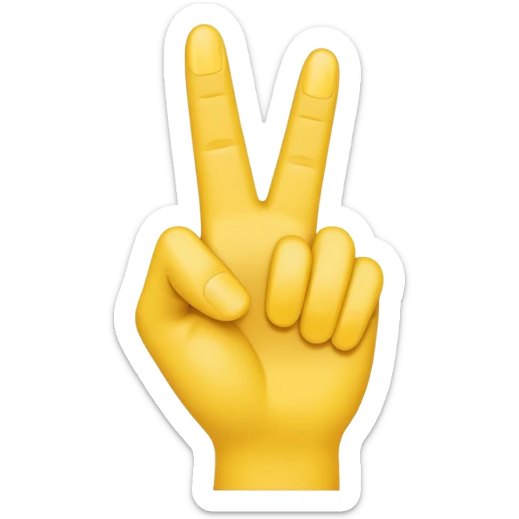 The standard yellow pointing up finger emoji but make the index finger bent  like it's curling sticker