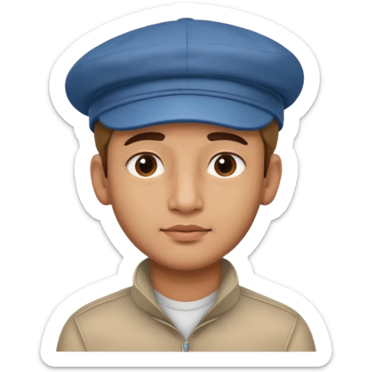  Fait un jeune indien pas trop beau avec un léger surprise un double menton et une casquette sur la tete sticker