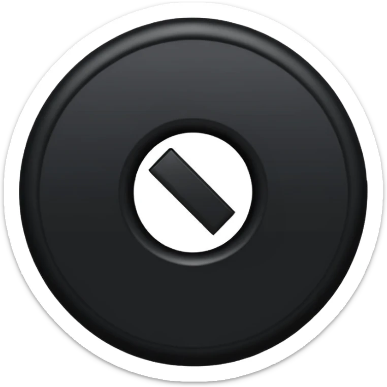 bir siyah içi boş yuvarlak içinede siyah bir artı ama artının o uçları yuvarlağı içinden azıcıkçıksın sticker