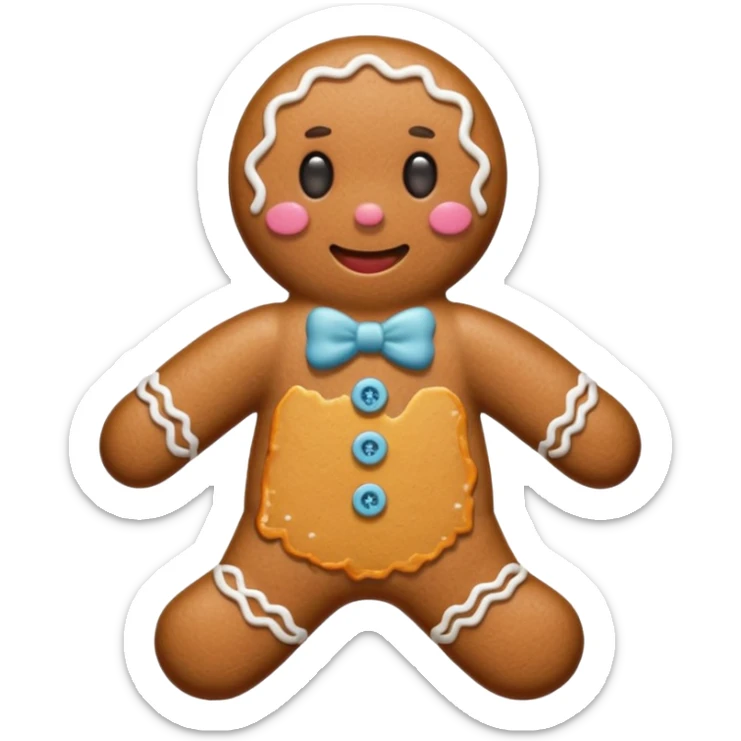 A gingerbread similar to the one on the cover of Melanie Martinez's song "Gingerbread Man". sticker