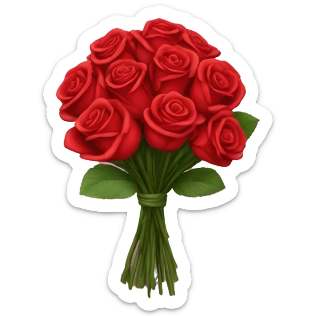 Bouquet of red roses sticker