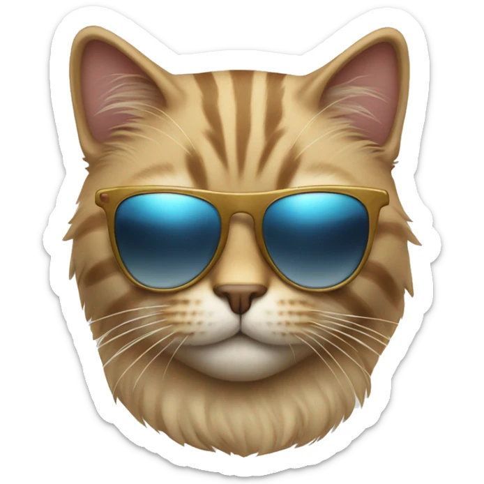 Cat with sunglasses sticker