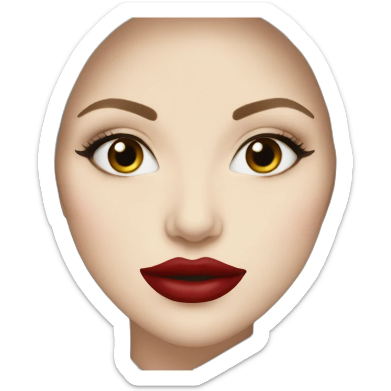 Sexy woman pale skin red lips wear hijab sticker