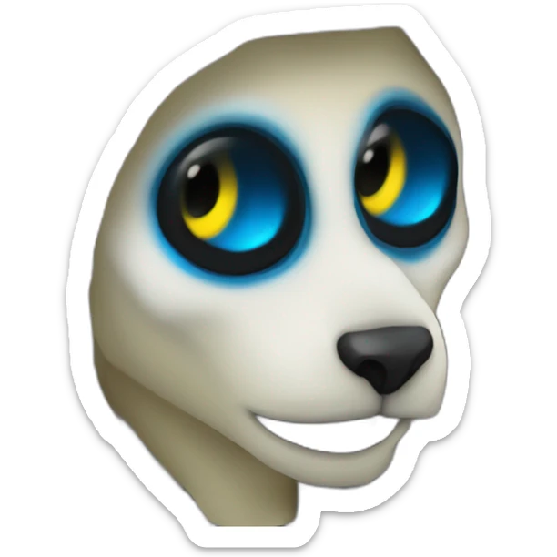 Black dominus badana hoodie with yello blue scary demon eyes sticker