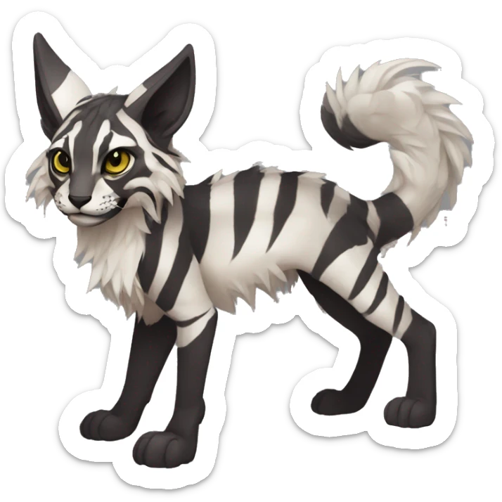Edgy Vernid species with edgy stripe markings by LiLaiRa full body sticker