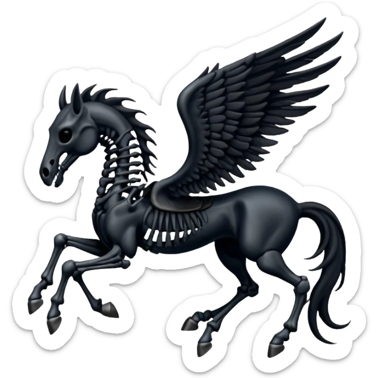 thestral: Winged horses visible only to those who have witnessed death and understand its significance. sticker