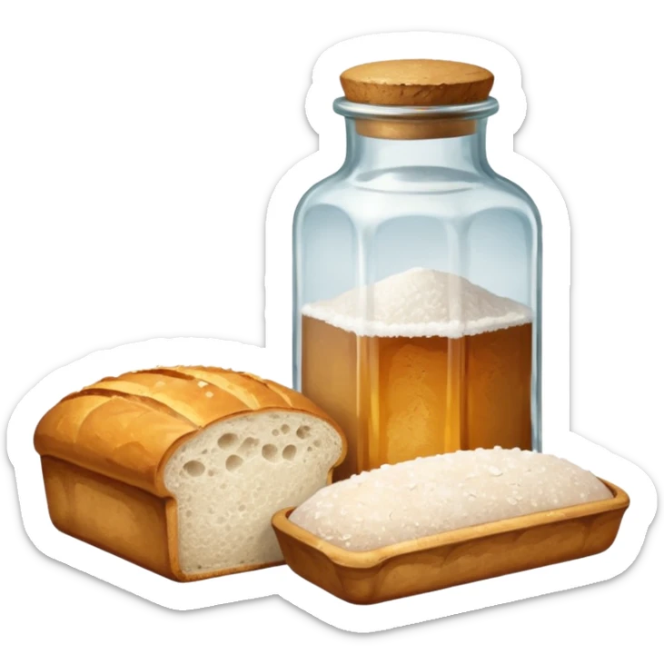  a one victorian bottle of salt and a loaf of bread sticker