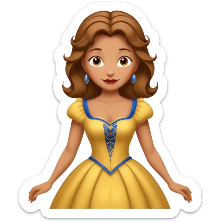A middle-aged lady character from the fairy tale Beauty and the Beast — she was turned into a wardrobe and is around 40 years old. Based on the wardrobe’s original form, she has an anthropomorphic face. sticker