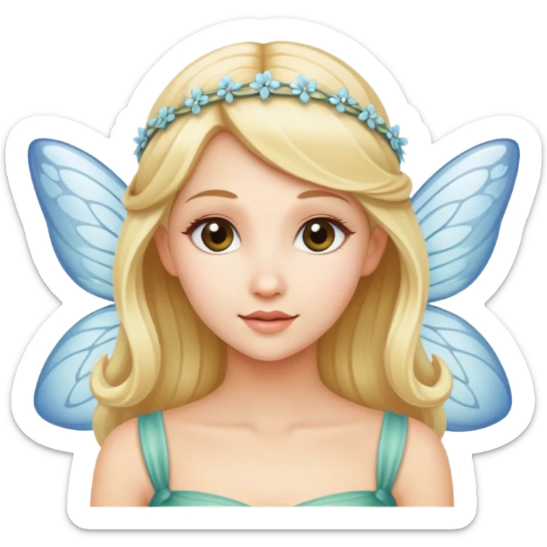 Beautiful blonde fairy women in hairnet sticker