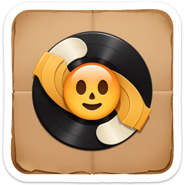 On the inky black vinyl, a warm brown paper label announced its soul: Side A's promise on one half, Side B's secret on the other.. sticker