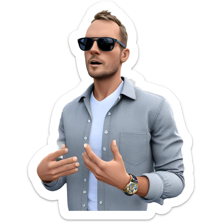 casual day with stylish boys sticker