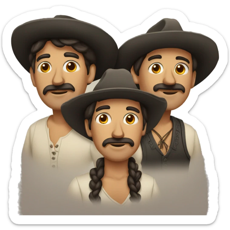 tres amigos. dos mujeres un hombre, una de las mujeres con anteojos sticker