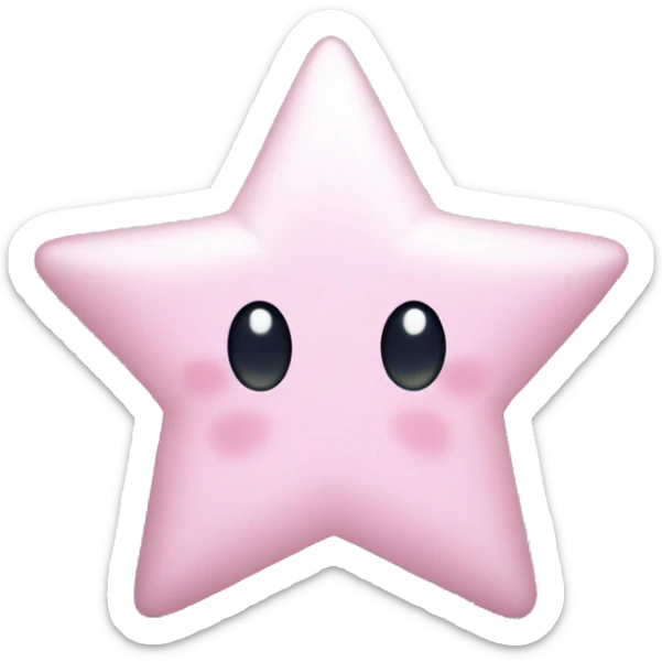 pale pink star sparkle sticker