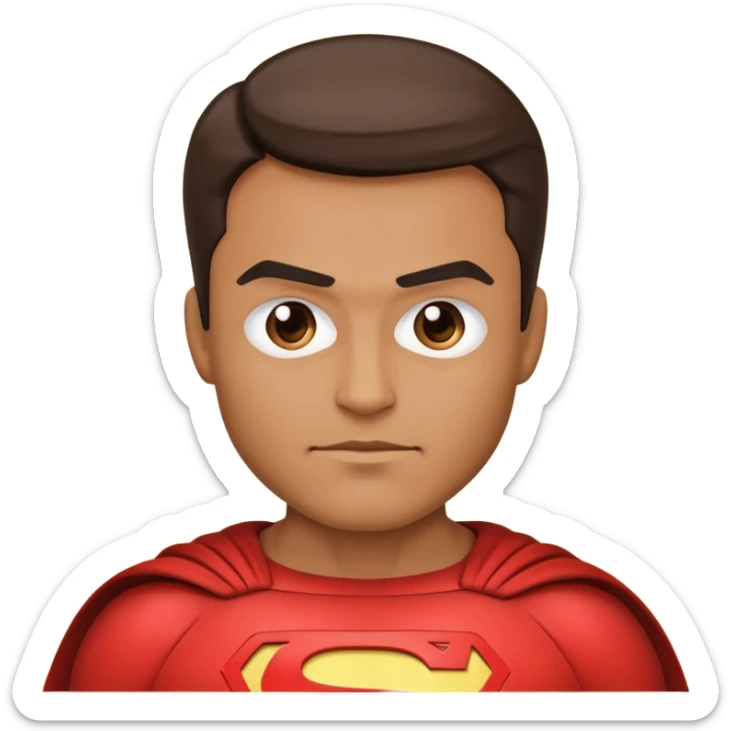 Generate super hero abstract emoji, father in superhero family sticker