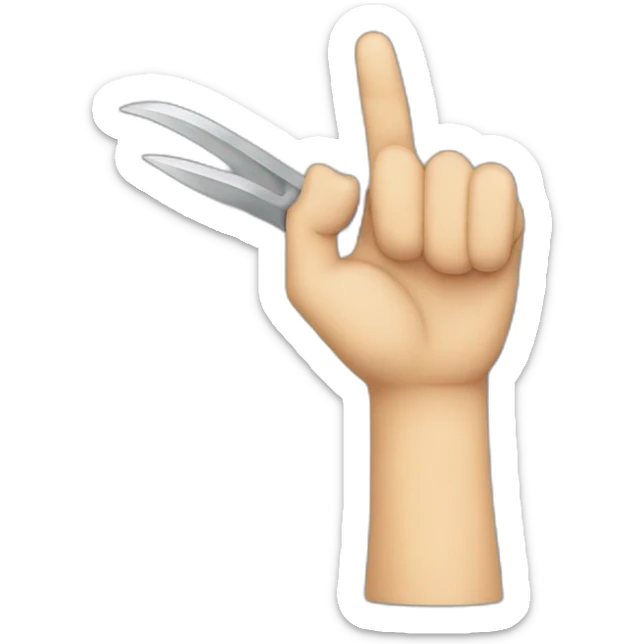 Sword hand sign sticker