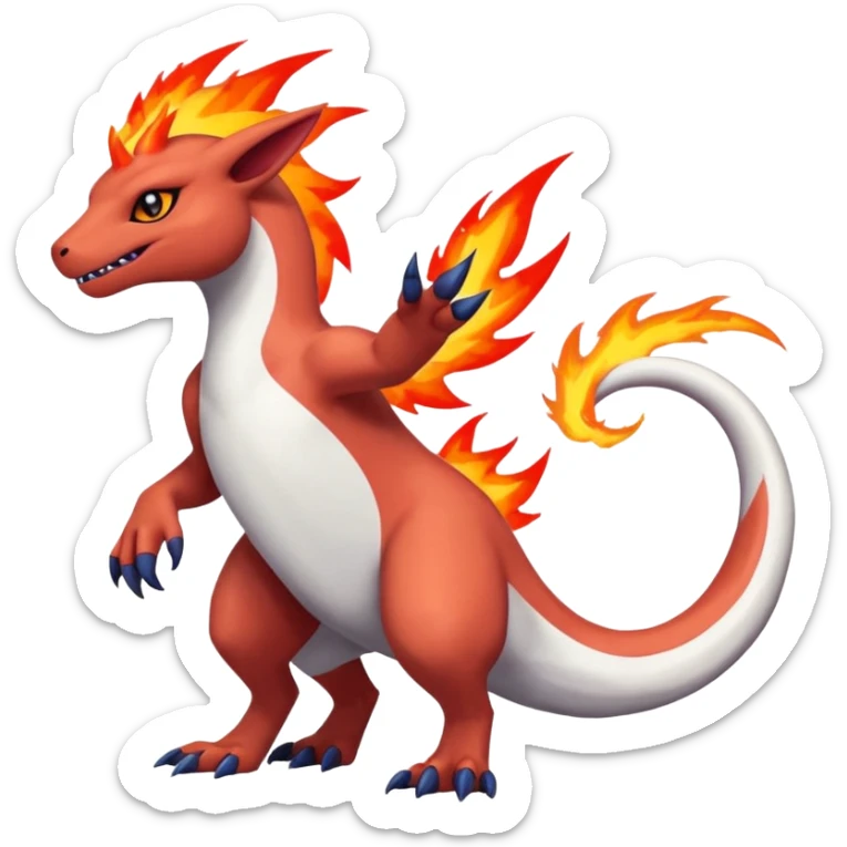 Absol-Salazzle-Typloshion-Salandit-Zangoose-Fusion (full body) sticker