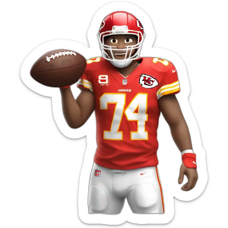 kansas chiefs football jersey with number 87 on it sticker