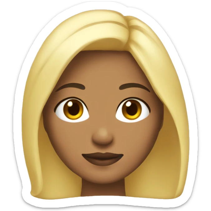 morena skin with blonde hair sticker