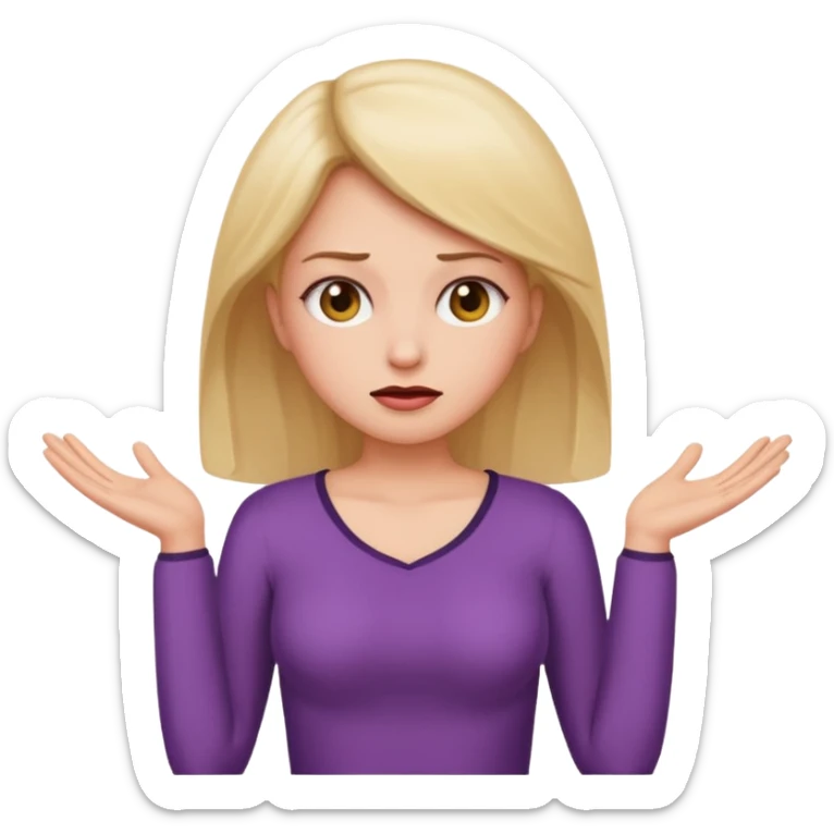 I want the information woman emoji but with the pleading emoji for the face sticker