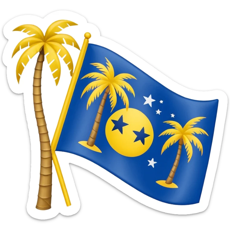 Make a emoji flag of Tokelau with nothing on the sides of it and just the flag sticker