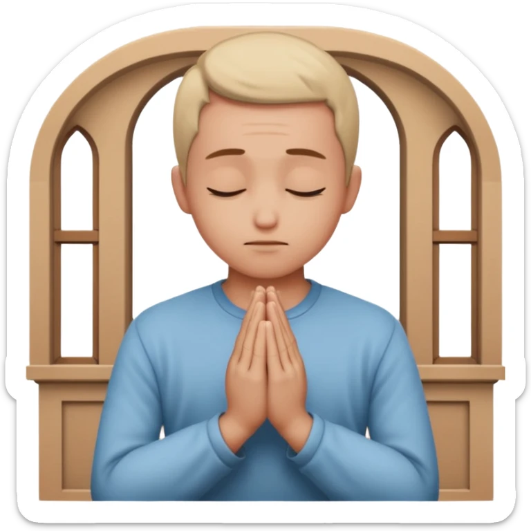 pray to the lord in the peace of our home sticker