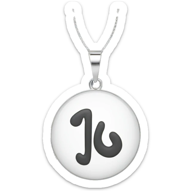 j shaped pendant sticker