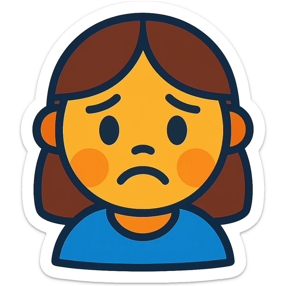 sad girl emoji sticker