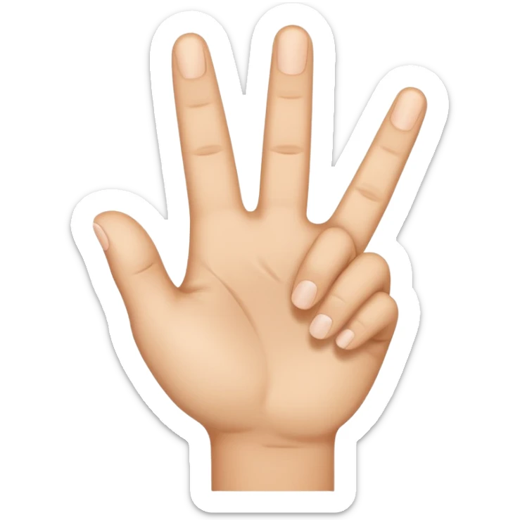 I want an emoji that looks like these👌🏻🤏🏻but i want that the the middle vinger touches the tumb and the other vingers dont. Can you do the Oke sign but than with de middle vinger sticker