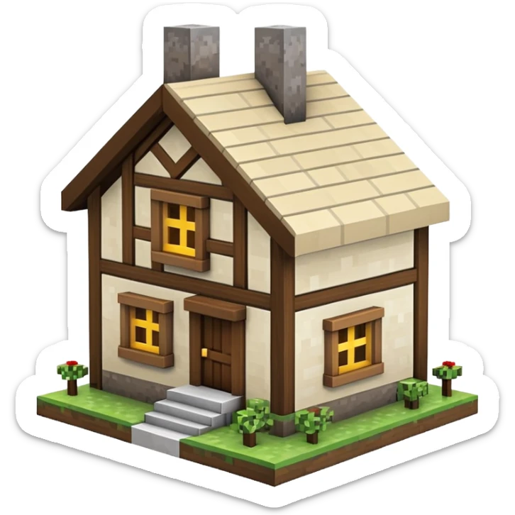 Minecraft house sticker