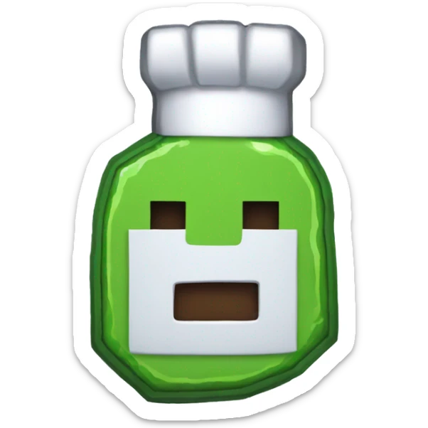 Minecraft Slime with Apron sticker