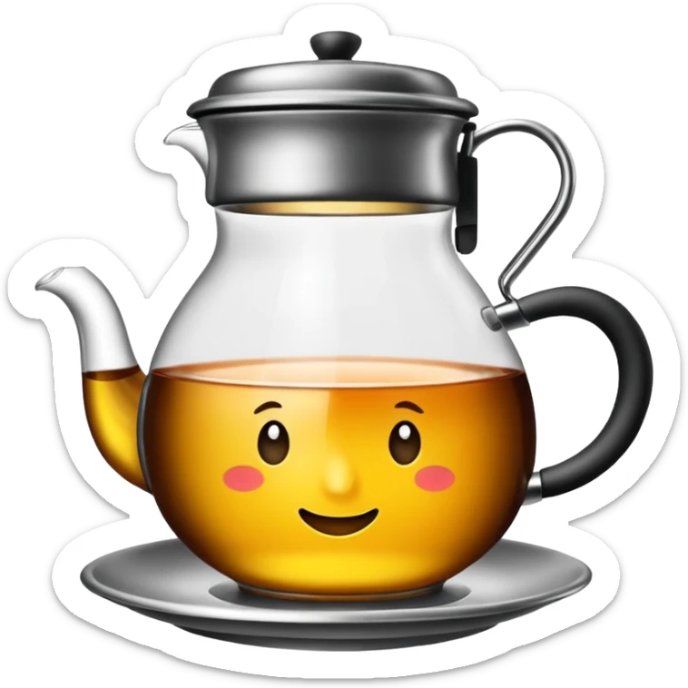 İnce belli kum saati şeklinde bir bardakta tavşan kanı renginde çay içinde de demir bir çay kaşığı  sticker