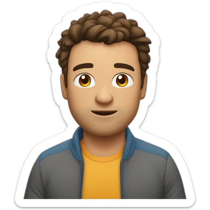 un mec qui fait de la musculation dehors en pleine hivers sticker