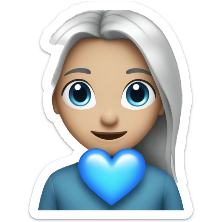 blue heart  sticker